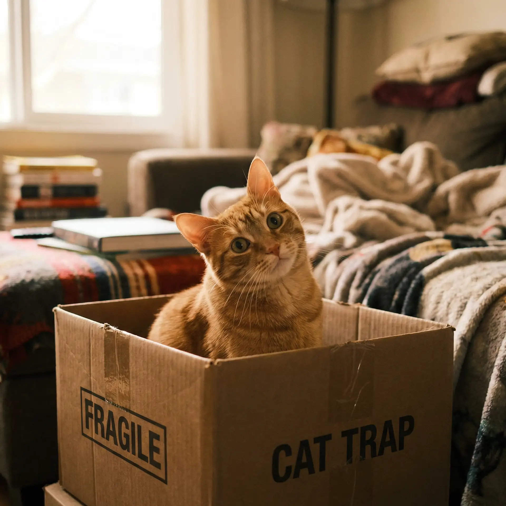 橘猫躲在纸箱里 - 天元鸿鼎咨询集团